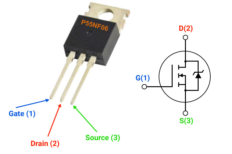P55NF06 MOSFET Pinout Datasheet Equivalents Circuit And Specifications