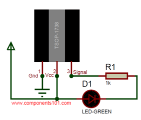 Simple TSOP1738 Circuit Diagram