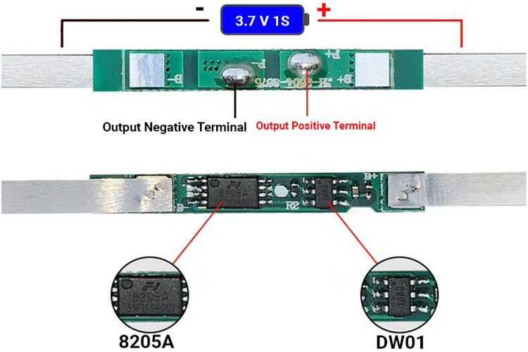 18650 Lithium Battery Protection Board Pinout