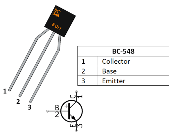 BC548 Transistor Pinout