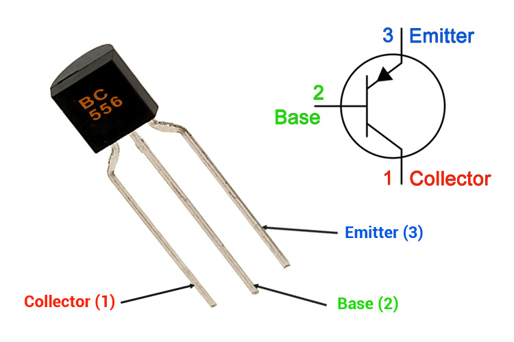 BC556 Transistor Pinout