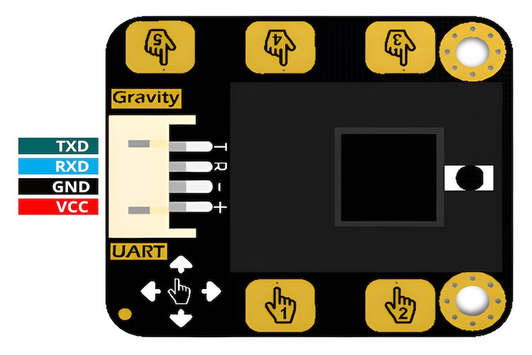 Gesture and Touch Sensor Module pinout