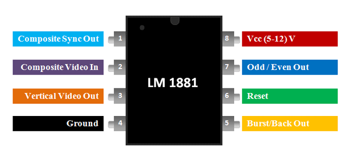 Lm1881 схема включения