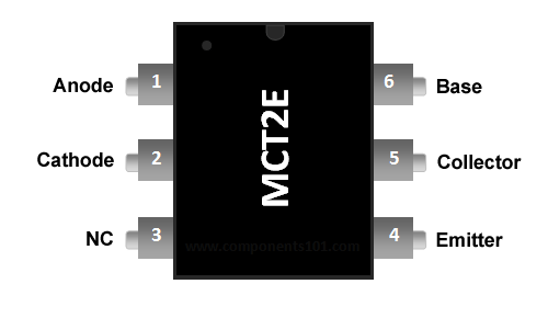 MCT2E IC Pinout