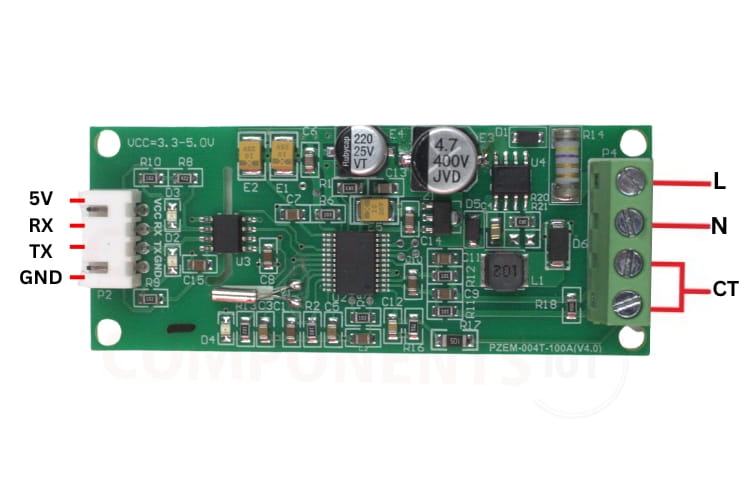 Pinout of PZEM 004T Module