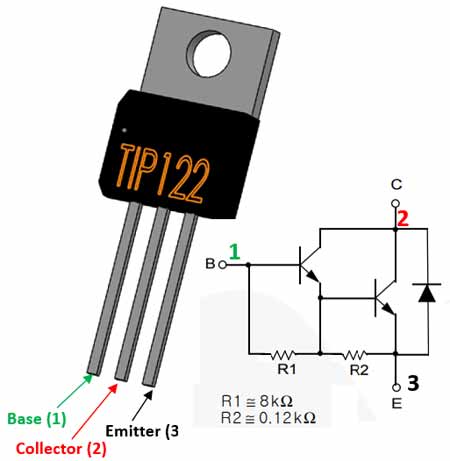 TIP122 Transistor Pinout