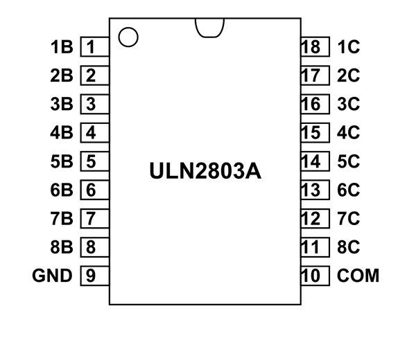 Uln2803a схема включения