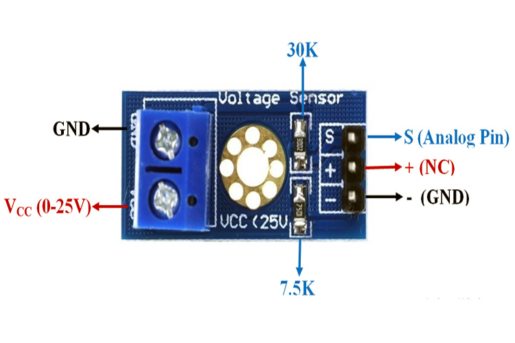Details about   10pcs DC 0~25V Voltage Detection Module Voltage Sensor Terminal for Arduino 