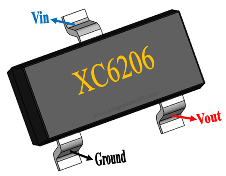 XC6206 Low ESR Voltage Regulator Pinout
