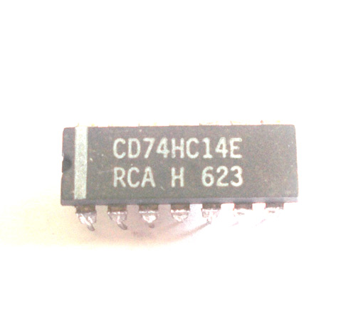 2x IC 74HC14N Hex Inverting Schmitt Trigger Fairchild Semiconductor PDIP-14 