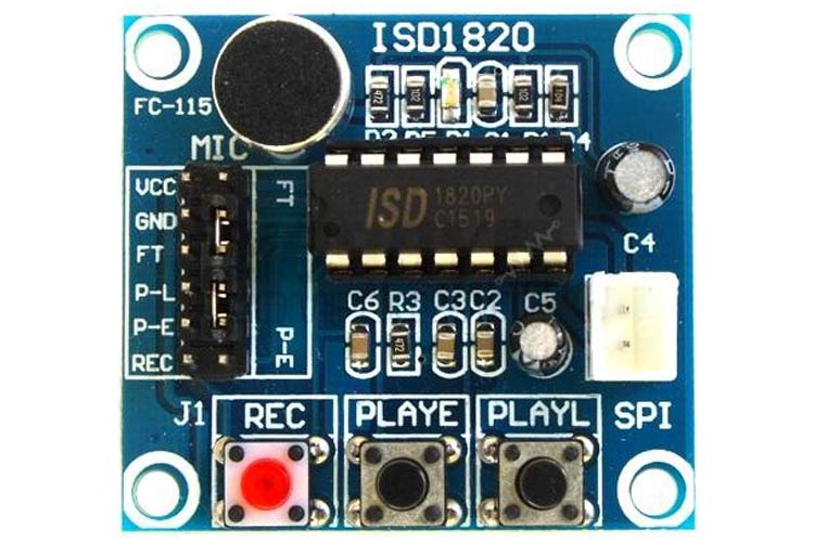 ISD1820 Voice Record Playback Module Sound Recorder Loudspeaker With Board,...