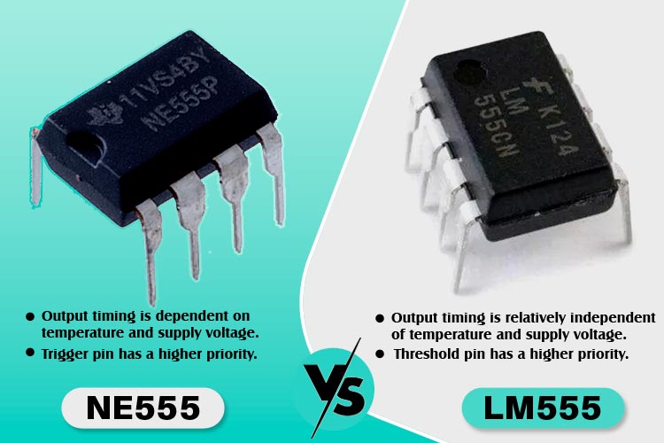 NE555 vs LM555 Timer ICs - How both are Different?