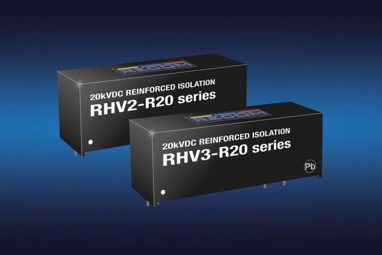 RHV2/3 - 2W and 3W DC-DC converters with 20KVDC Isolation for High Voltage Applications