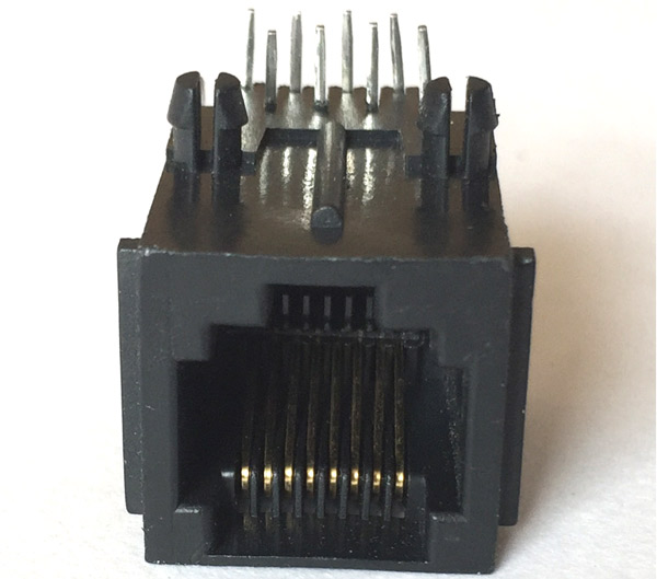 Gray Black Plastic Shell 8P8C RJ45 8Pin PCB Connector Jack LAN Network Socket 