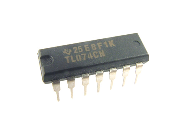 Juried Engineering TL074CN TL074 Quad Low-Noise JFET-Input Operational Amplifier IC & 14-Pin DIP Sockets with Machined Contact Pins 1 Pair