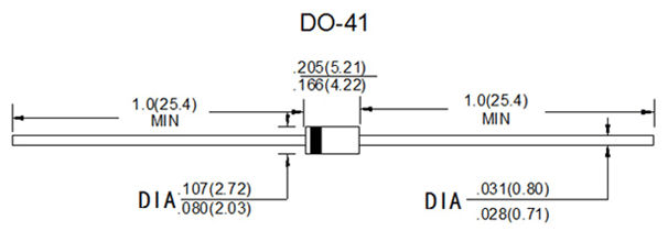 1N4001 Diode 2D Model