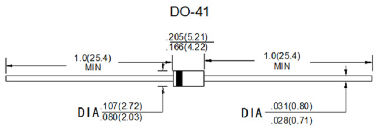 1N5404 General Purpose rectifier diode 2-D Model