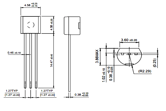 2N2219 Transistor Dimensions
