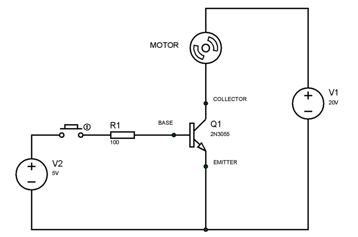 2N3055 Transistor circuit