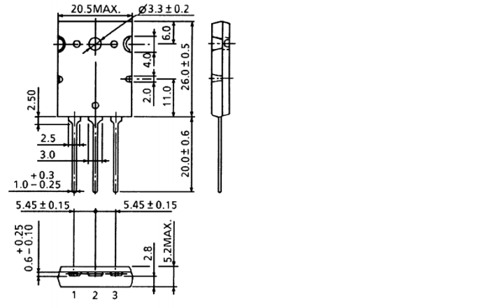 2SC5200 NPN Power Transistor 2-D Model