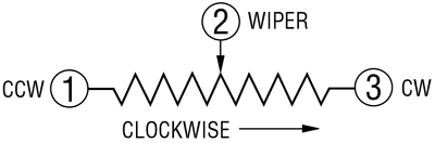  3296 Trimpot Electrical Equivalent Circuit