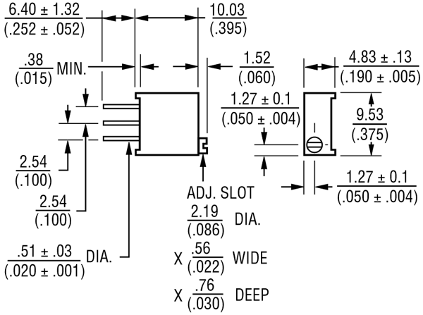  3296 Trimpot 2D-model