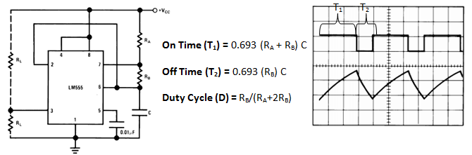 555 Timer Astable Mode