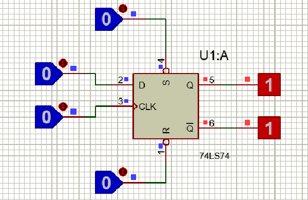 74LS74 Circuit Working.