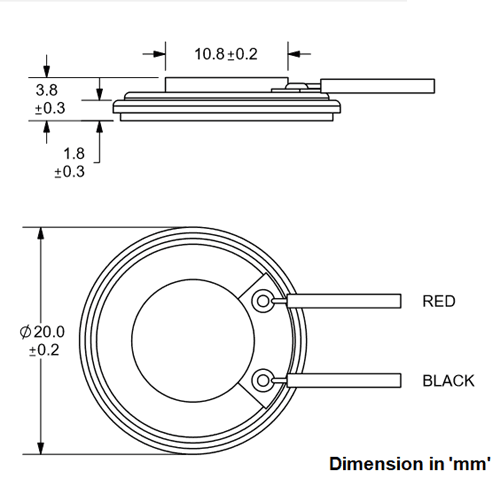 8 ohm speaker 2D-model