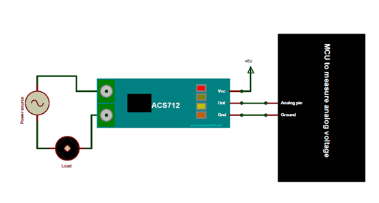 Asc712 схема включения