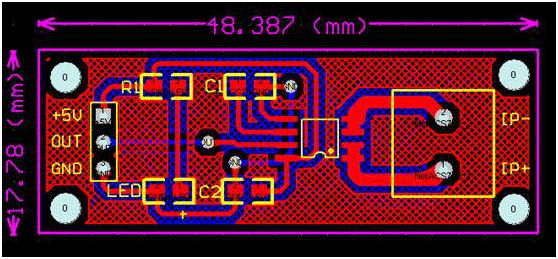 ACS712 Current Sensor Dimensions