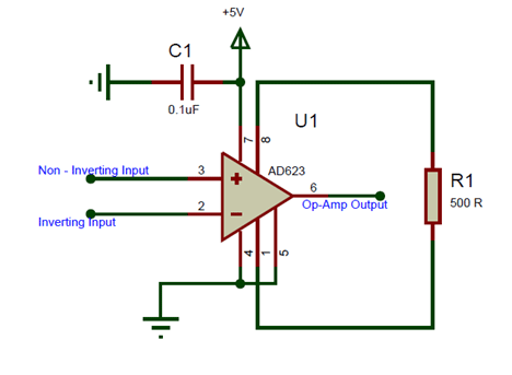 Ad623 Instrumentation Amplifier Ic Pinout Equivalent Circuit Datasheet