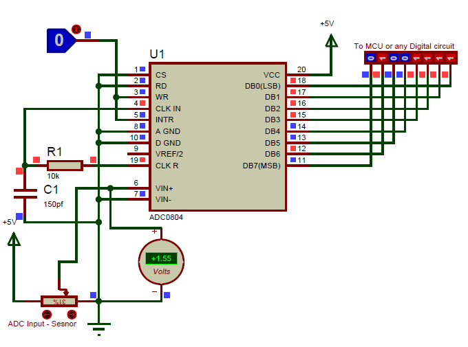 ADC0804 ADC: Datasheet, Schematic, Pinout, 60% OFF