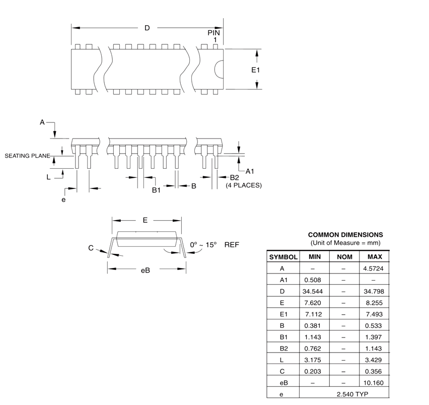 ATMega328P Dimensions