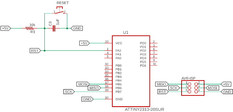 ATTINY2313-20SU 8Bit-AVR-RISC-µC 20MHz 2 KB FLASH 5,0V SOIC20 