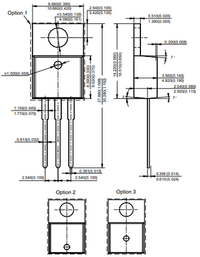 AZ1084 Regulator Dimensions