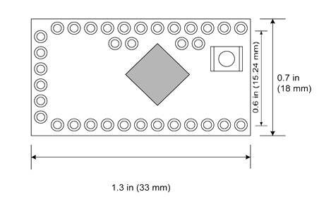 Arduino Pro Mini Dimensions