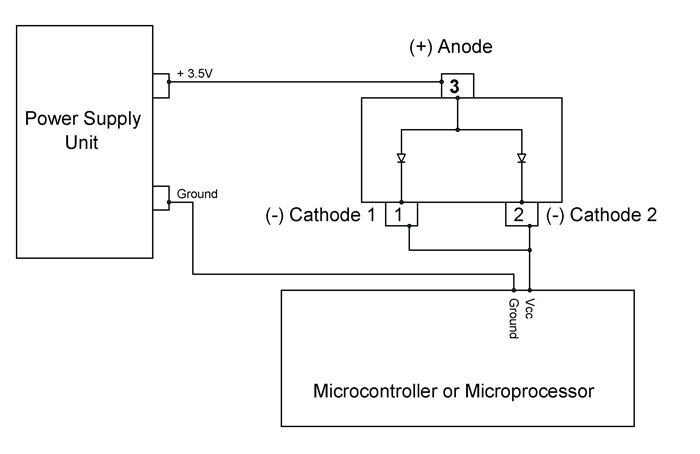 BAT54A Schottky Diode Circuit