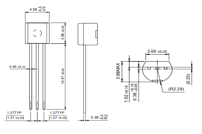 BC337 Dimensions