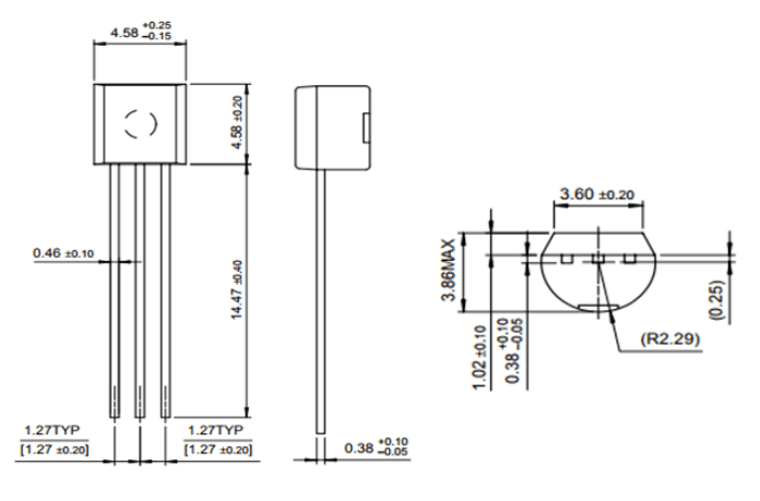 BC546 Transistor Dimensions