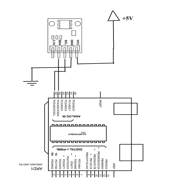 BMP180 Arduino Circuit Connections