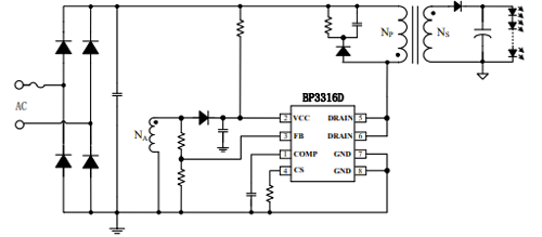 BP3316D Application Circuit