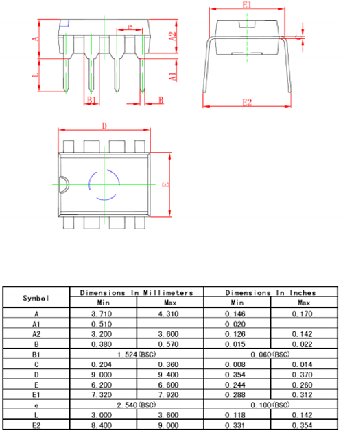 BP3316D Dimensions