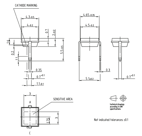 BPW34 Dimensions