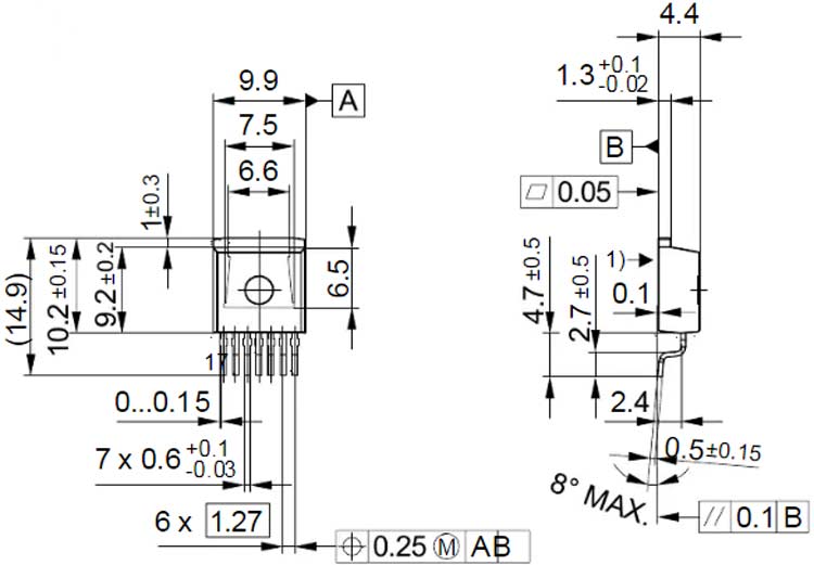 BTS7960B Dimensions