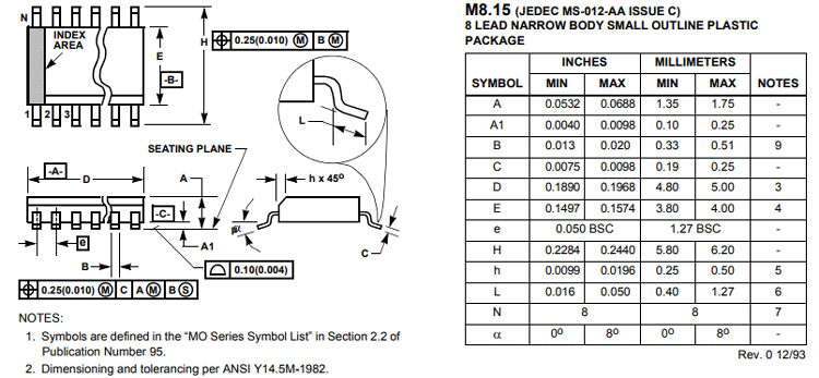 CA3140 Dimensions