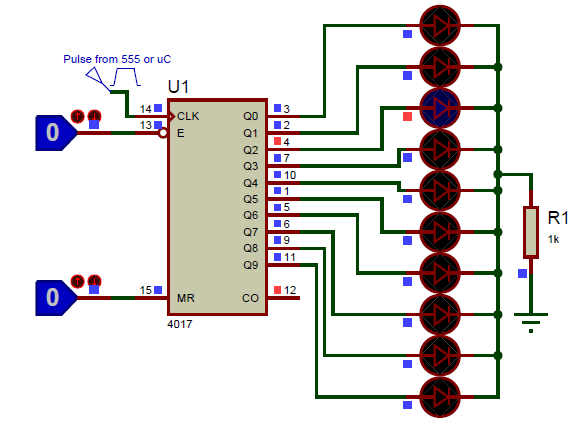 CD4017 Circuit Diagram