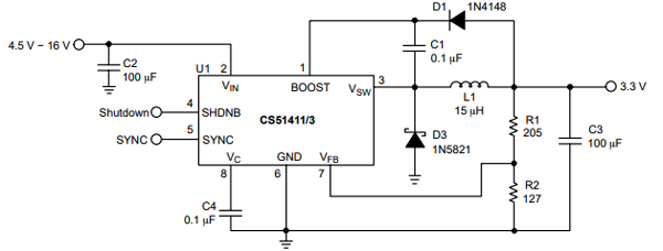 CS51411 Application Circuit Diagram
