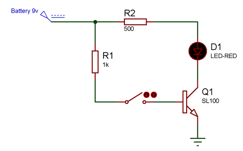  Circuit Using SL100-NPN Transistor