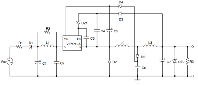 Viper12a datasheet схема включения